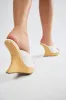 Back In Time Novelty Wedges - White sold by Fashion Nova