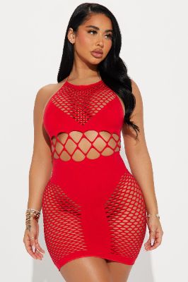 Girls Gone Bad Dress Bodystocking - Red sold by Fashion Nova