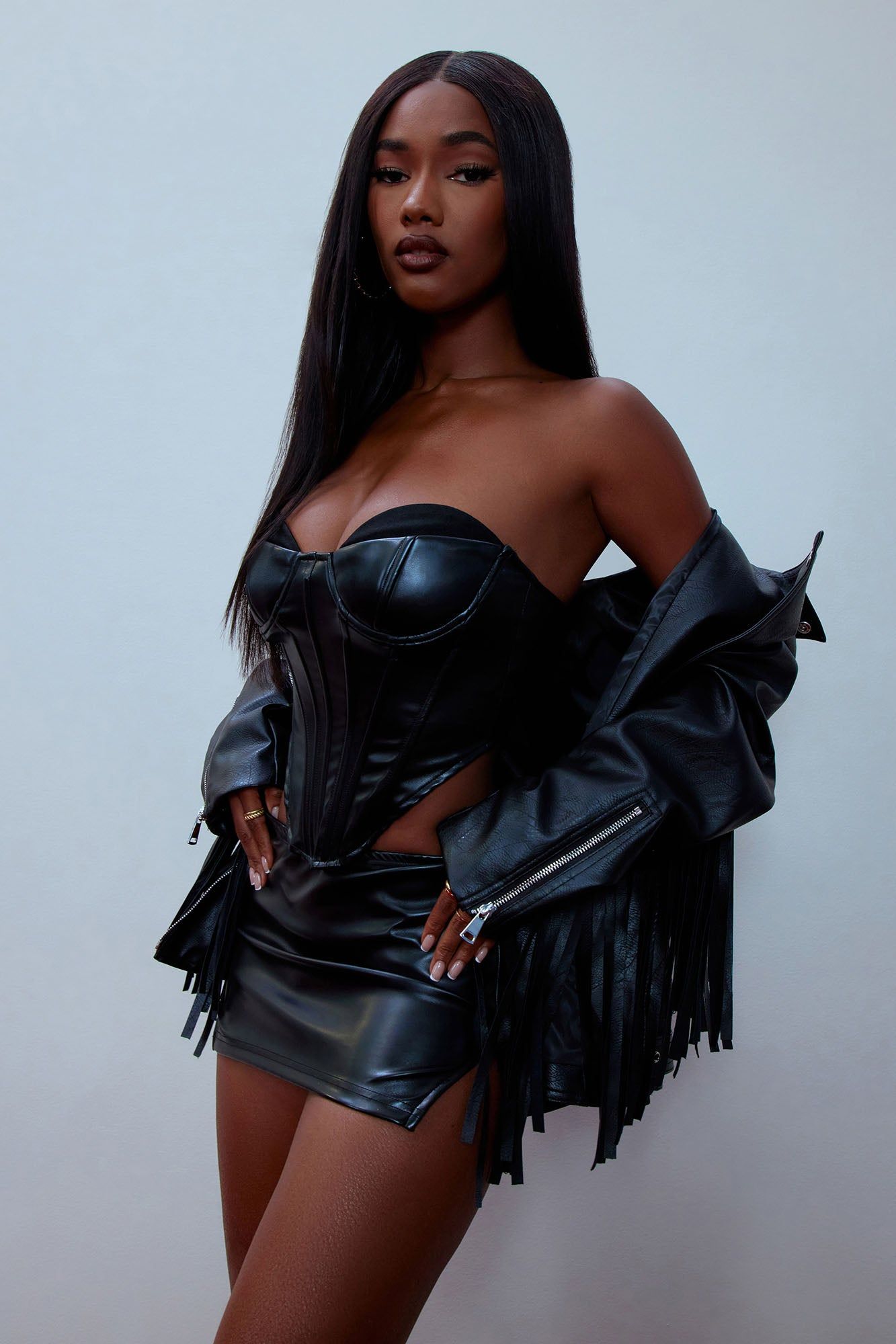Girl Gone Wild Faux Leather Skirt Set - Black sold by Fashion Nova product image thumbnail 5