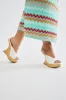 Back In Time Novelty Wedges - White sold by Fashion Nova