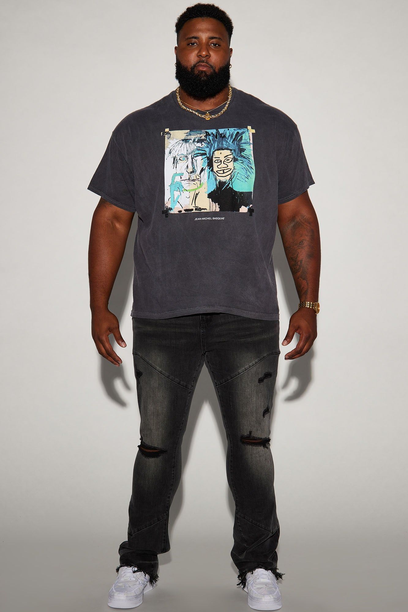 Roll With It Stacked Skinny Flare Jeans - Black Wash sold by Fashion Nova product image thumbnail 2