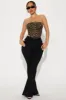 Most Wanted Leopard Corset Top - Brown/combo sold by Fashion Nova