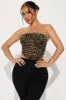Most Wanted Leopard Corset Top - Brown/combo sold by Fashion Nova
