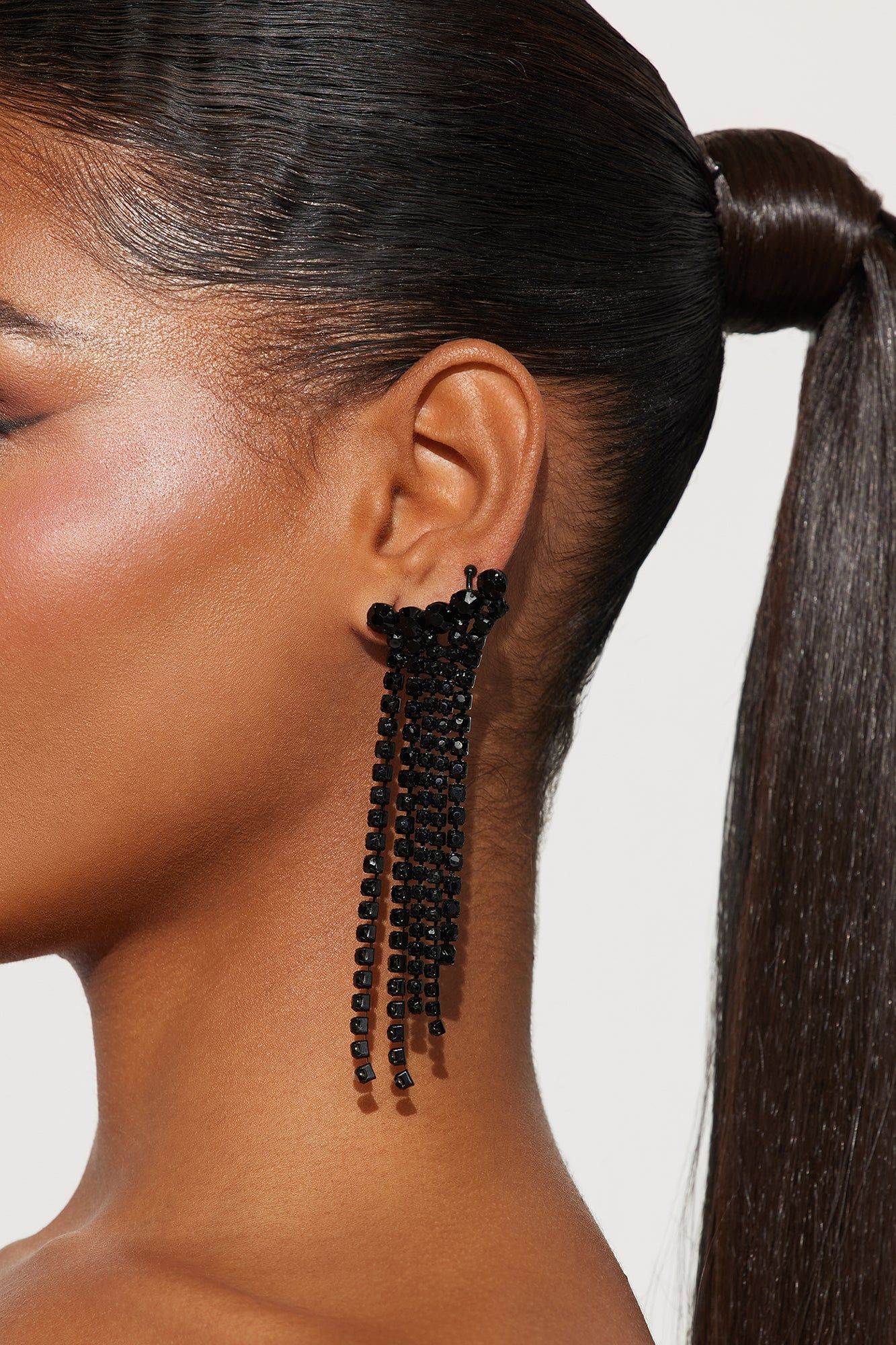 Midnight Essence Earrings - Black sold by Fashion Nova