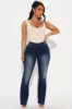 Play By My Rules Stretch Bootcut Jeans - Dark Wash sold by Fashion Nova