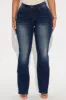 Play By My Rules Stretch Bootcut Jeans - Dark Wash sold by Fashion Nova
