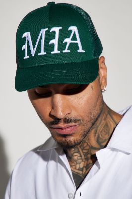 Miami Twill Trucker Hat - Green sold by Fashion Nova