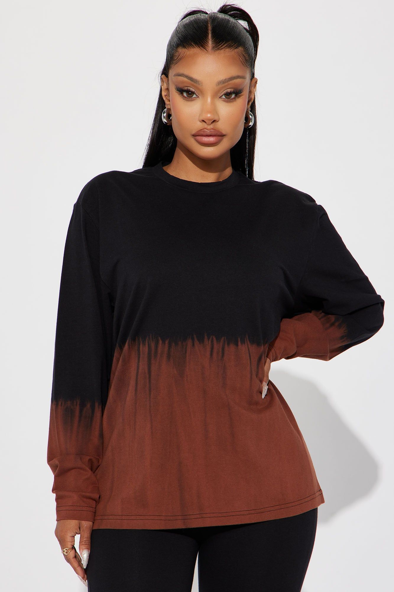 Tell Me About It Long Sleeve Legging Set - Black/combo sold by Fashion Nova product image thumbnail 2