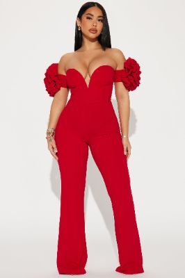 Over Too Soon Jumpsuit - Red sold by Fashion Nova