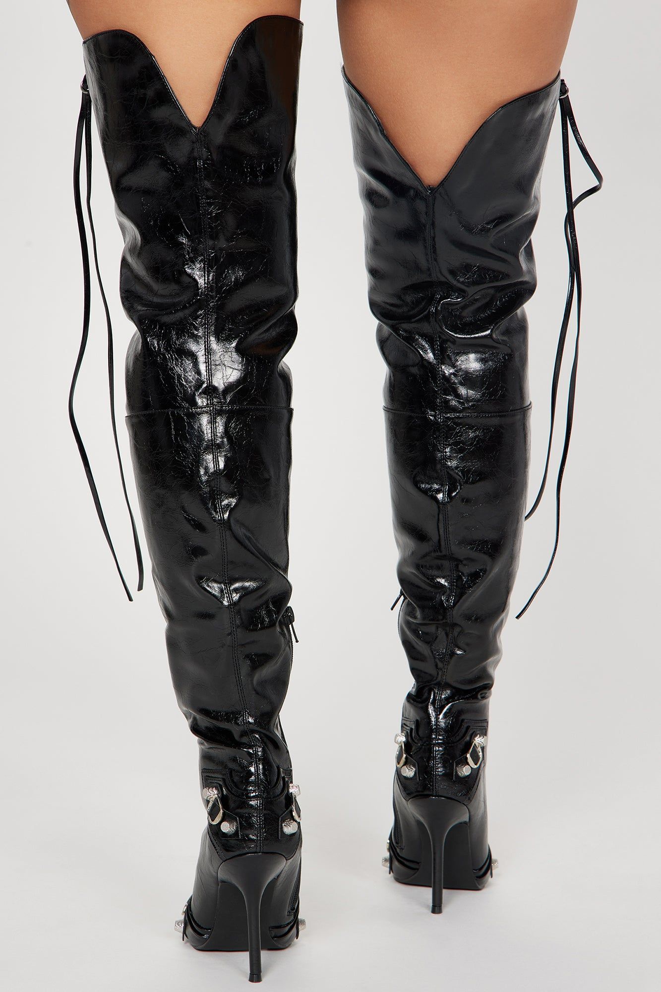 Camila Over The Knee Hardware Boots - Black sold by Fashion Nova product image thumbnail 4