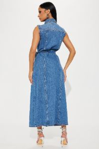 Tennessee Denim Maxi Dress - Dark Wash sold by Fashion Nova