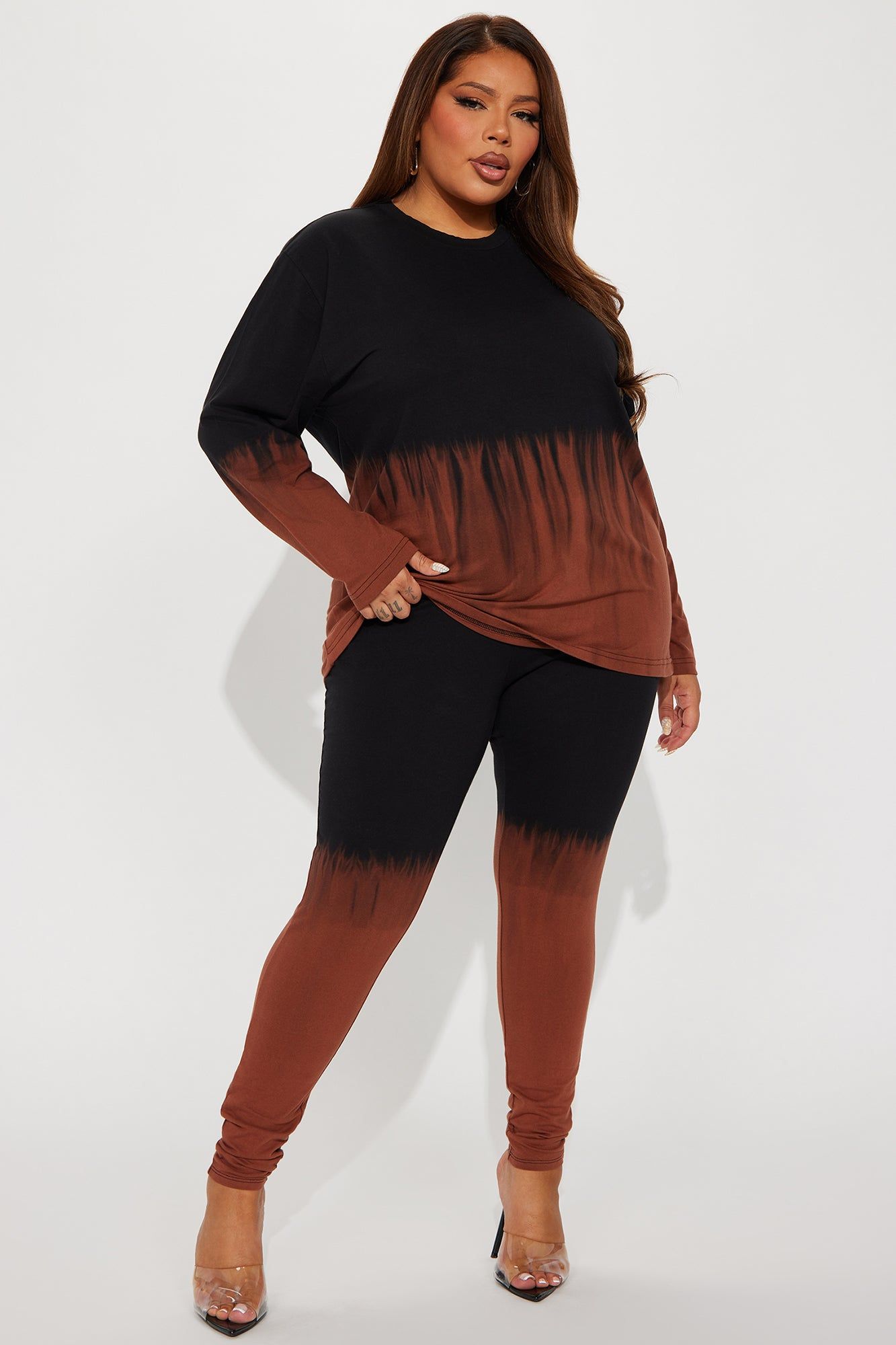 Tell Me About It Long Sleeve Legging Set - Black/combo sold by Fashion Nova product image thumbnail 4
