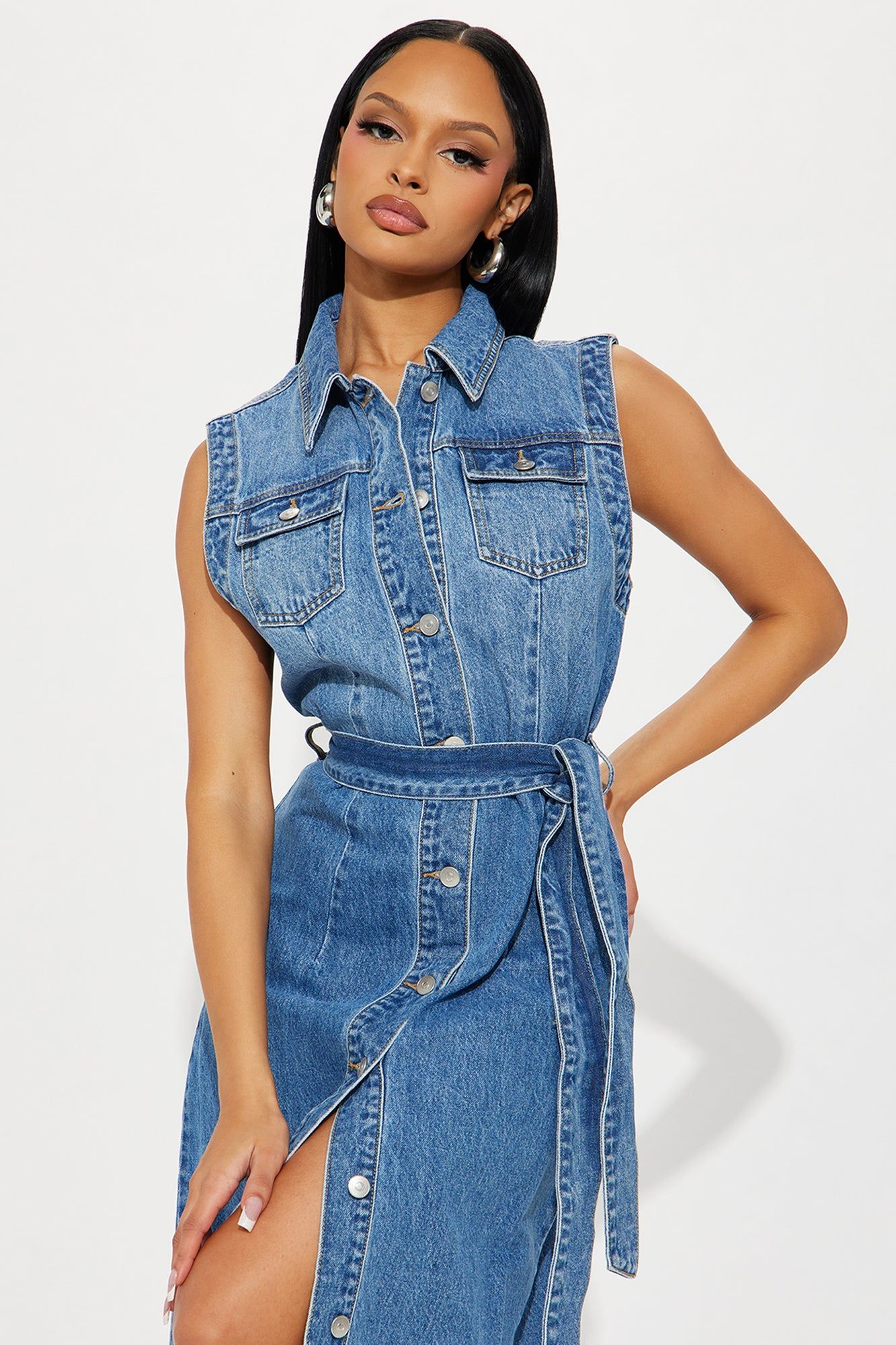 Tennessee Denim Maxi Dress - Dark Wash sold by Fashion Nova product image thumbnail 2