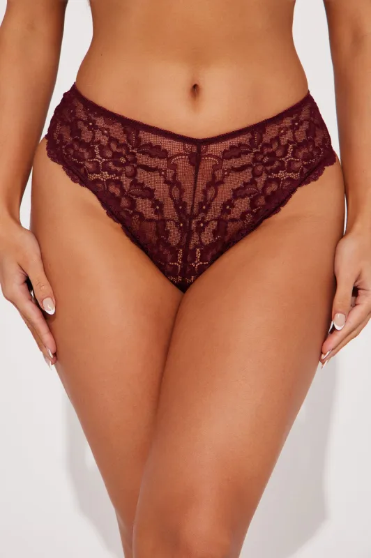 Nova Lace Cheeky Panty - Wine sold by Fashion Nova