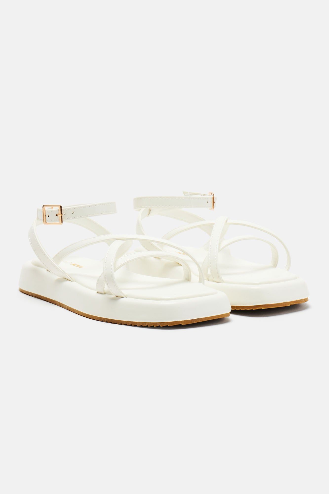 Chill Side Flat Sandals - White sold by Fashion Nova product image thumbnail 5