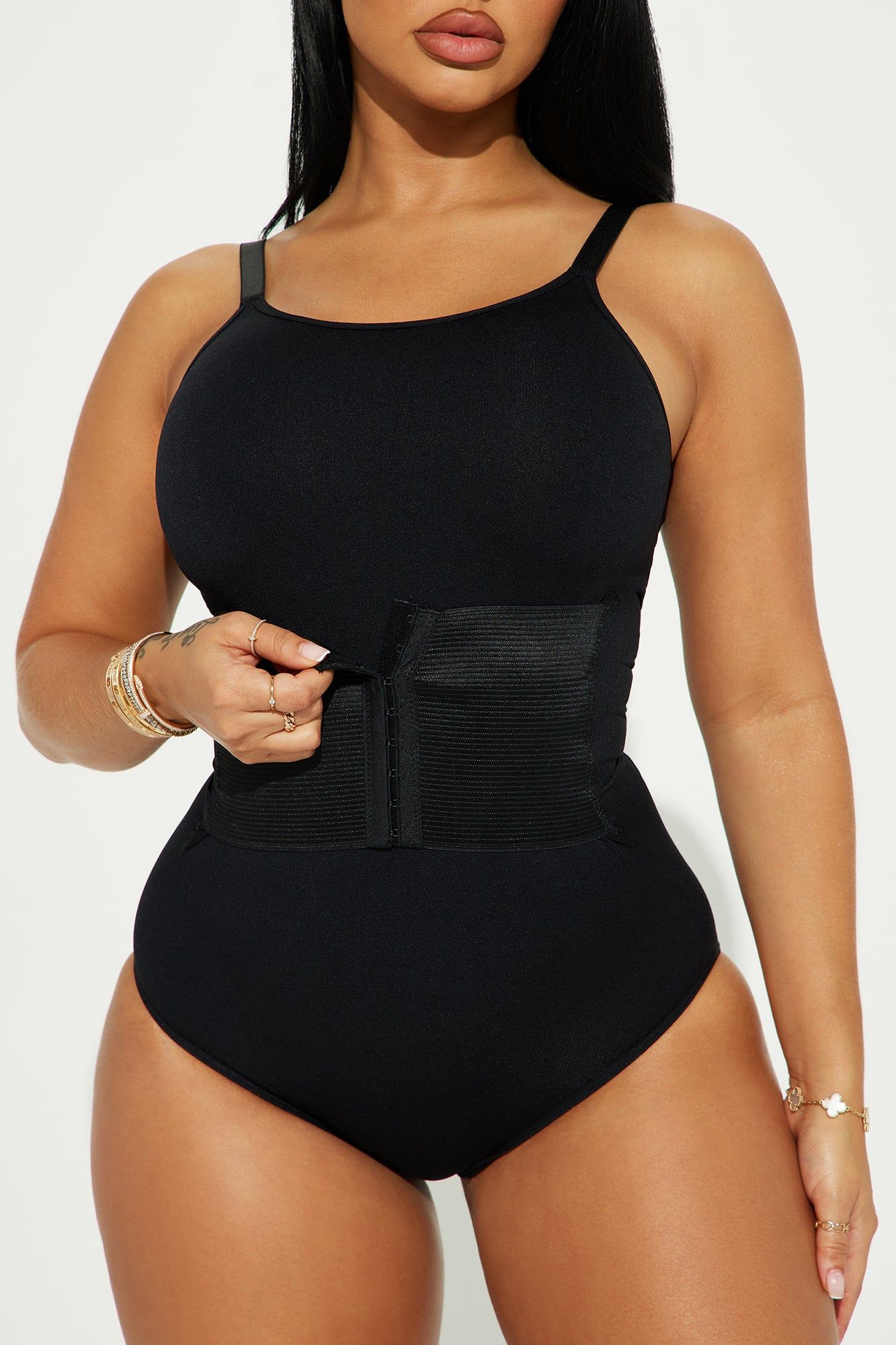 Flaunt It Waist Cinching Shapewear Bodysuit - Black sold by Fashion Nova product image thumbnail 2