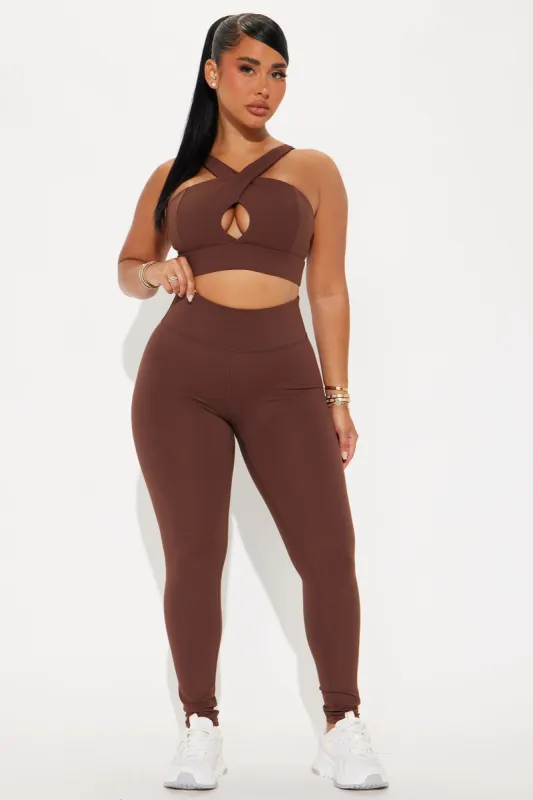Reformer Super Soft Active Legging - Chocolate sold by Fashion Nova