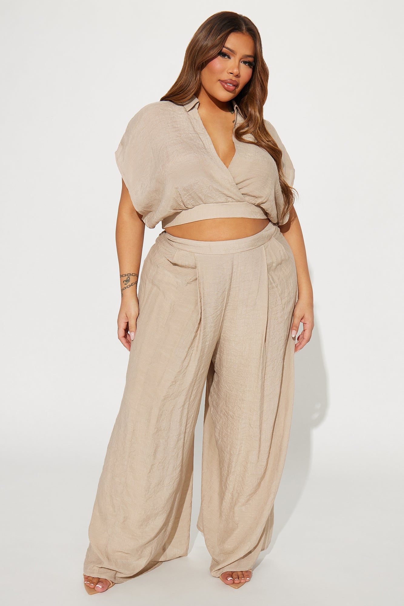Mea Gauze Pant Set - Taupe sold by Fashion Nova product image thumbnail 4
