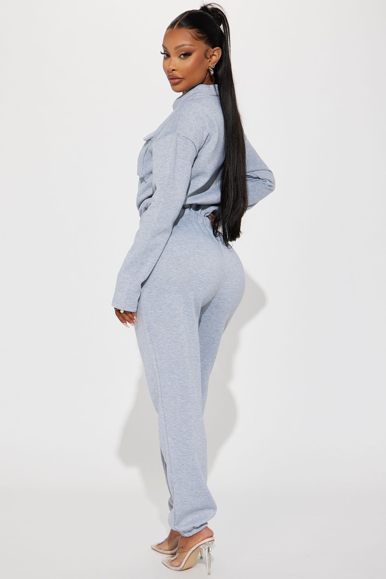 Part Of The Story Jumpsuit - Heathered Grey sold by Fashion Nova product image thumbnail 3