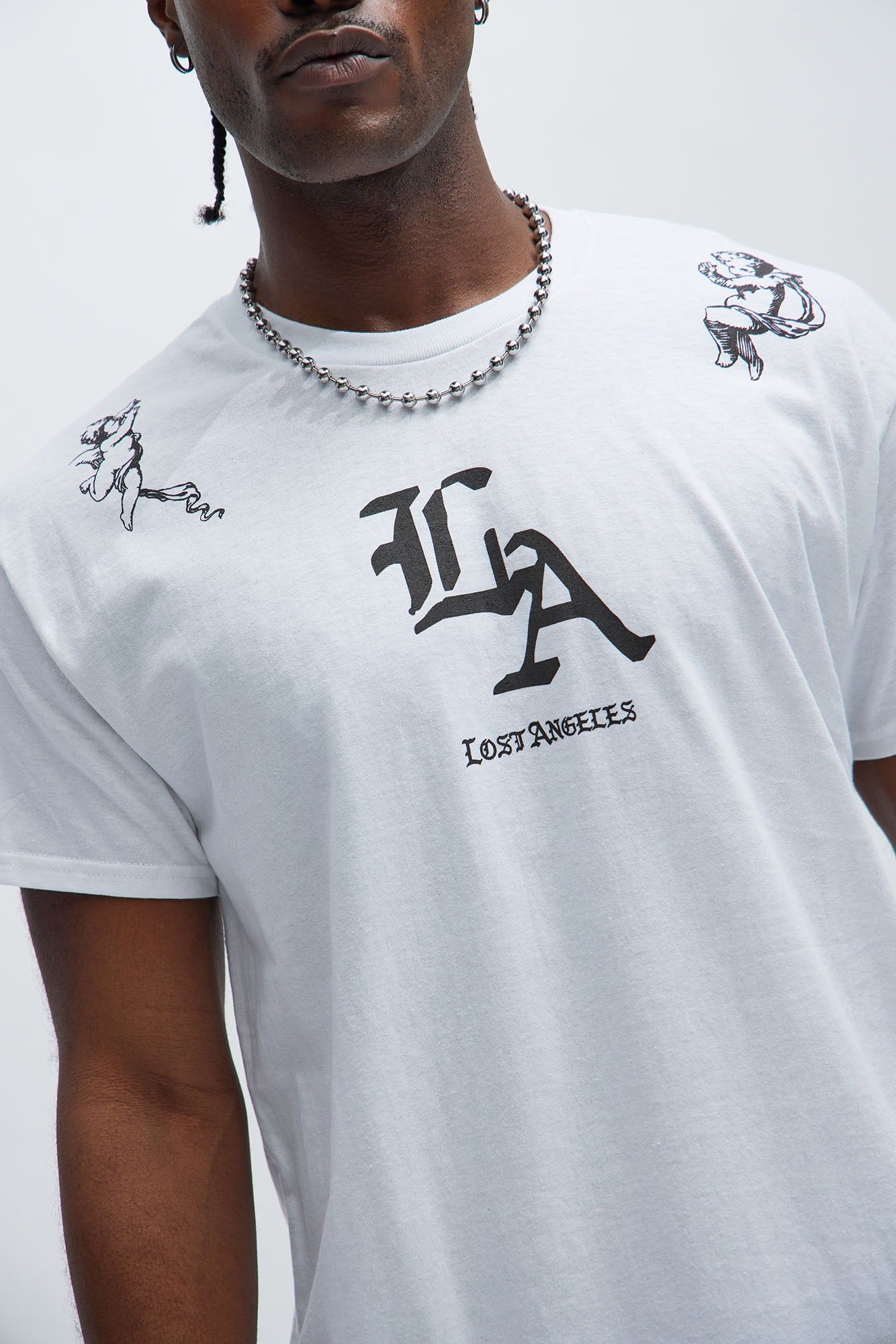 Lost Angeles LA Short Sleeve Tee - White sold by Fashion Nova product image thumbnail 3