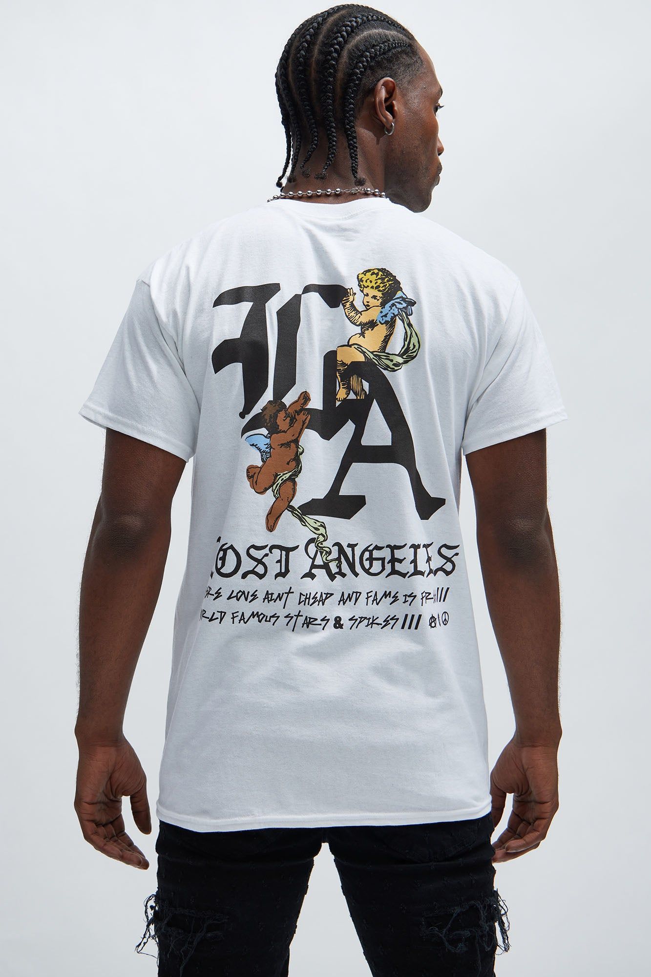 Lost Angeles LA Short Sleeve Tee - White sold by Fashion Nova product image thumbnail 4
