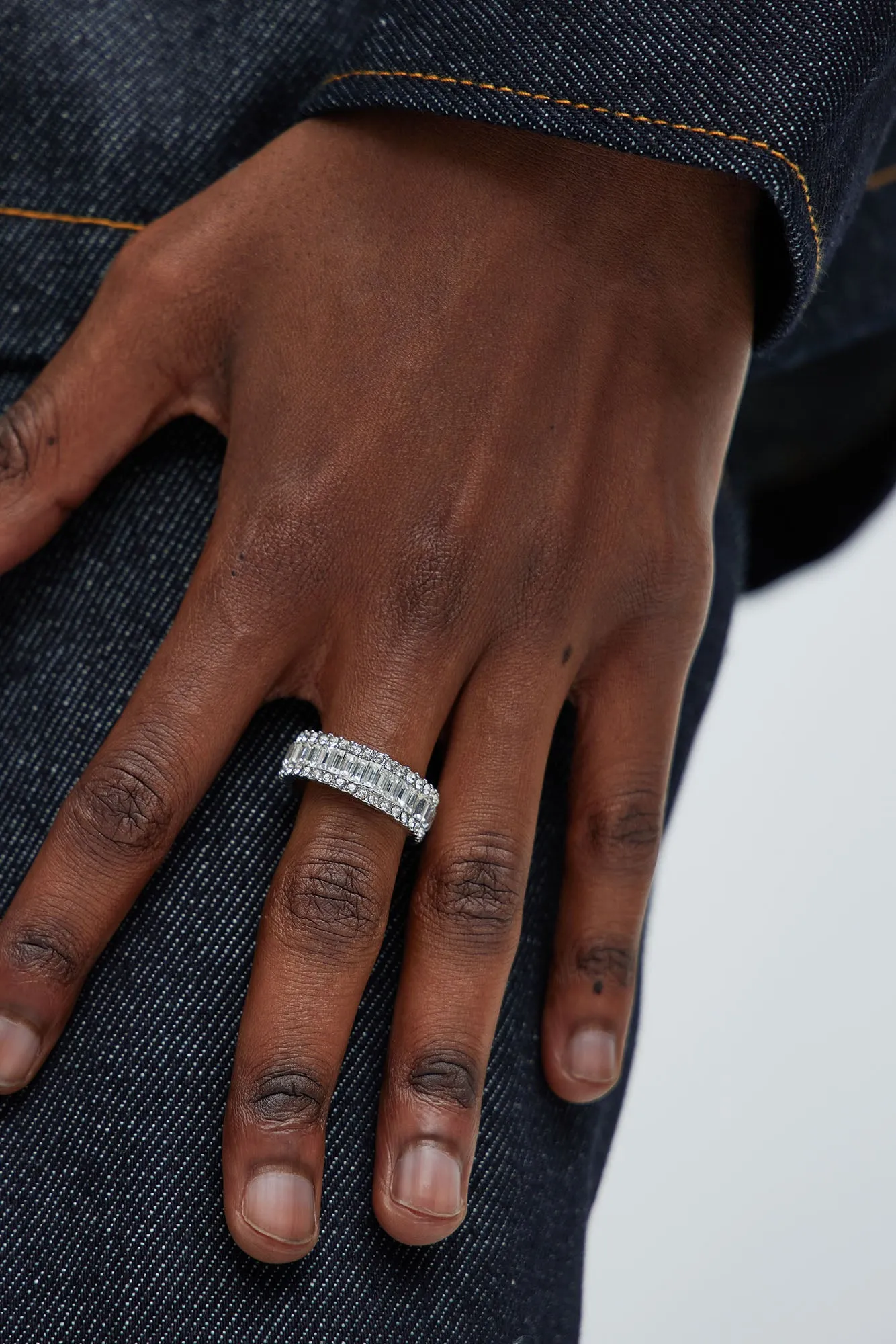 Diamond Panels Ring - Silver sold by Fashion Nova