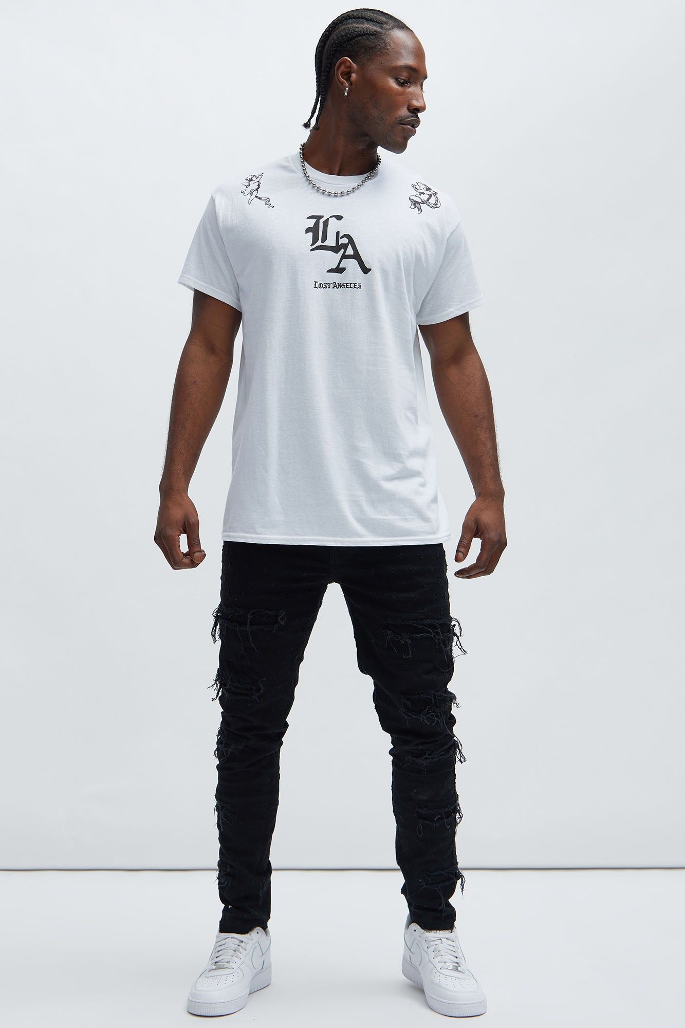 Lost Angeles LA Short Sleeve Tee - White sold by Fashion Nova product image thumbnail 2