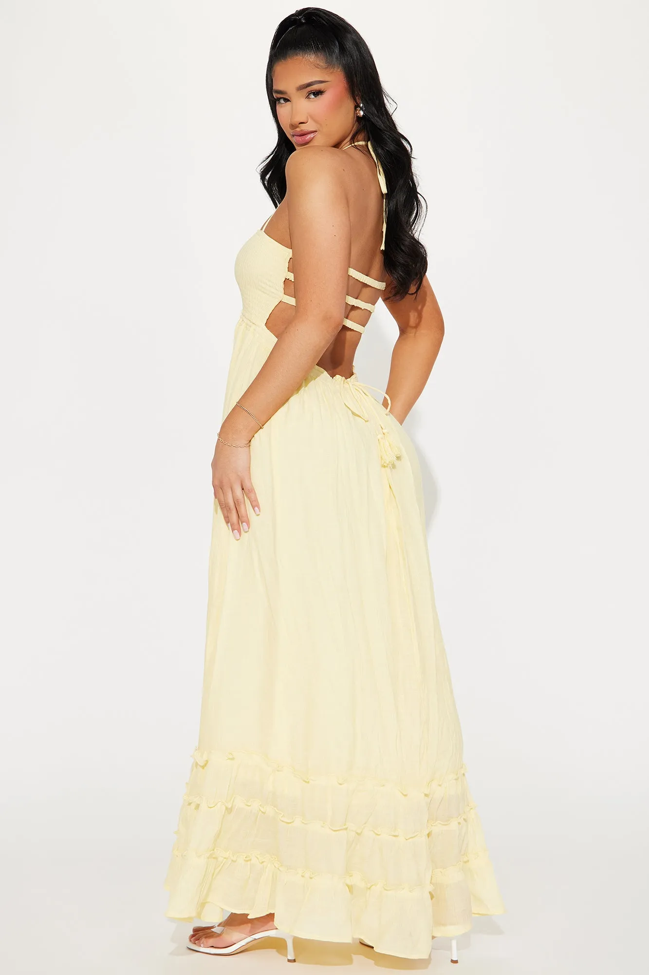 Hayley Halter Maxi Dress - Yellow sold by Fashion Nova product image thumbnail 3