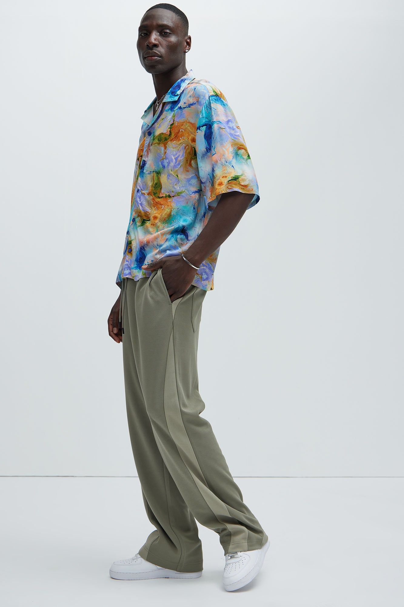 Hopper Relaxed Track Pants - Olive sold by Fashion Nova product image thumbnail 2