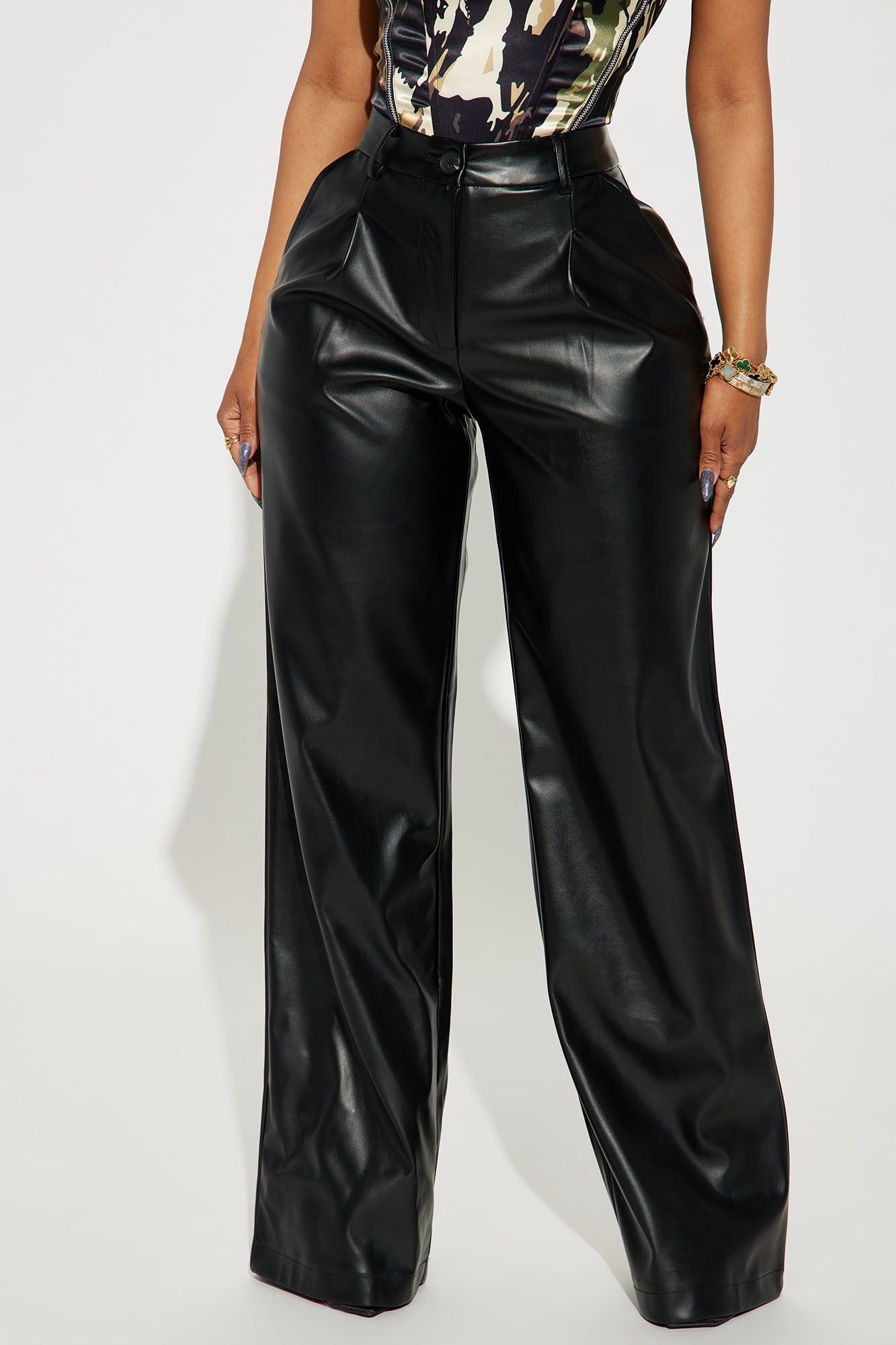Nia Faux Leather Trouser - Black sold by Fashion Nova product image thumbnail 2