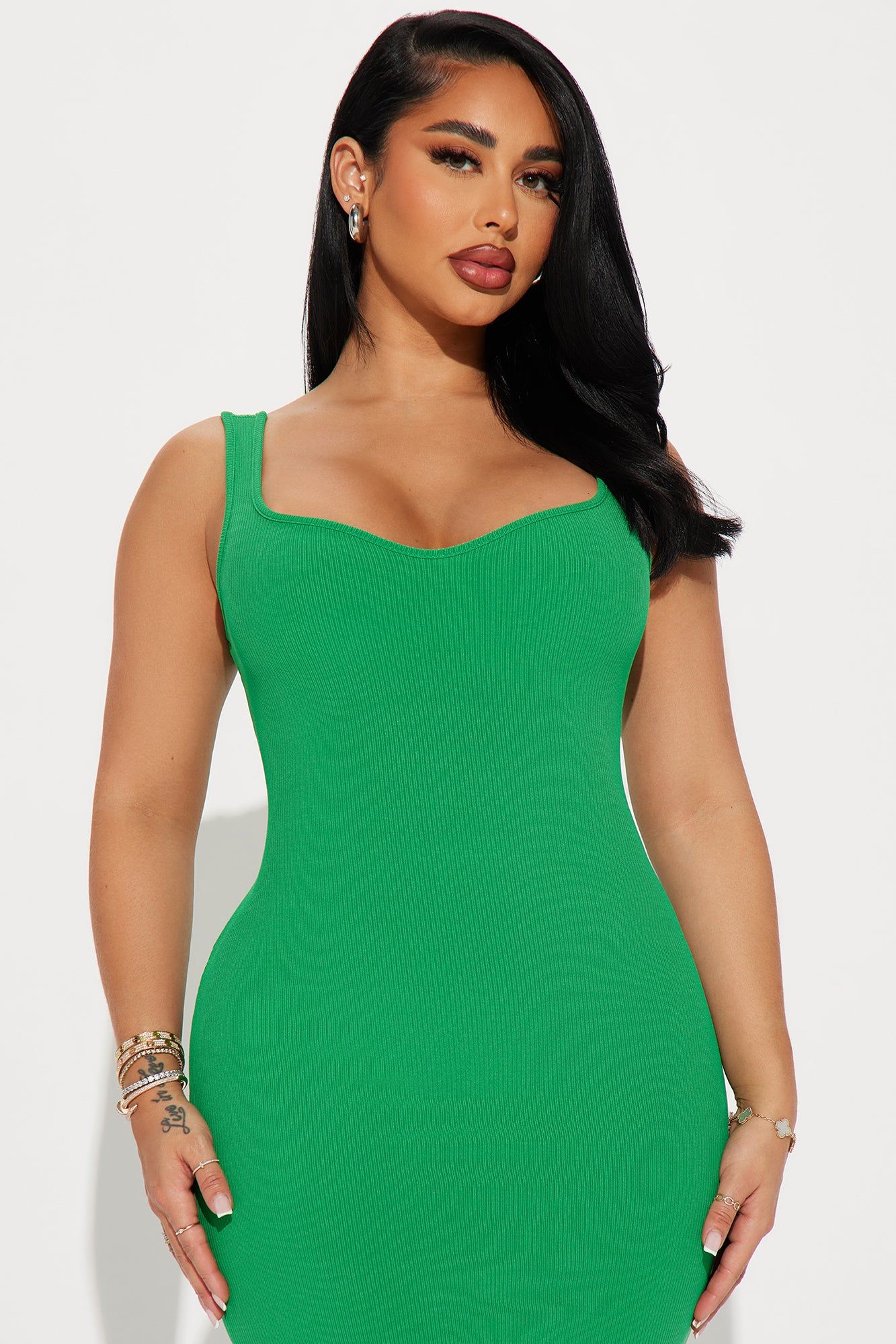 Gina Ribbed Midi Dress - Green sold by Fashion Nova product image thumbnail 2
