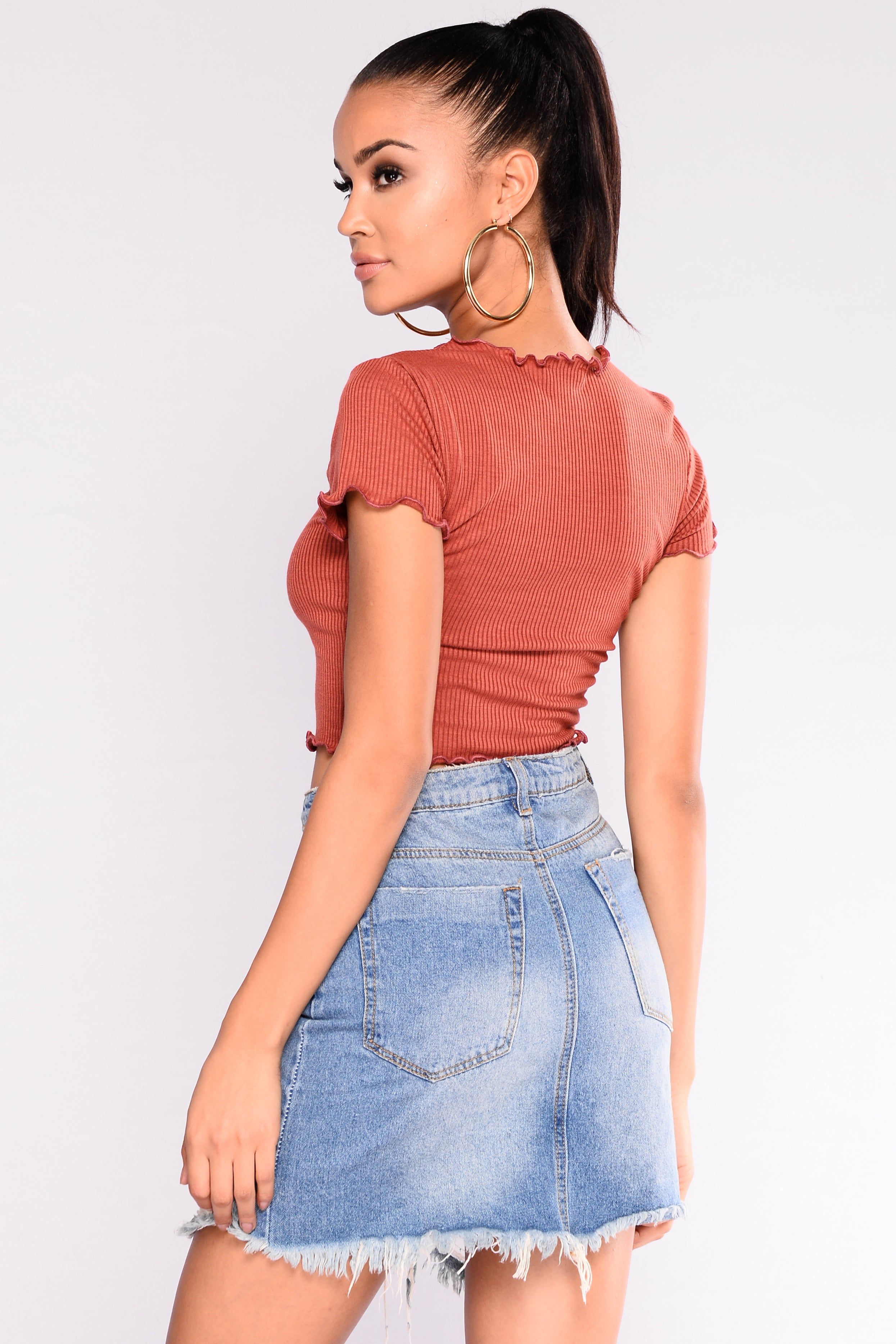 Bad Habits Graphic Top - Rust sold by Fashion Nova product image thumbnail 5