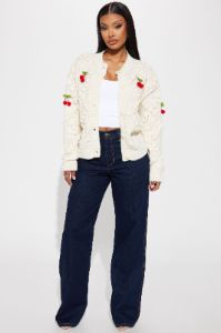 Cherry Time Cardigan - Cream sold by Fashion Nova
