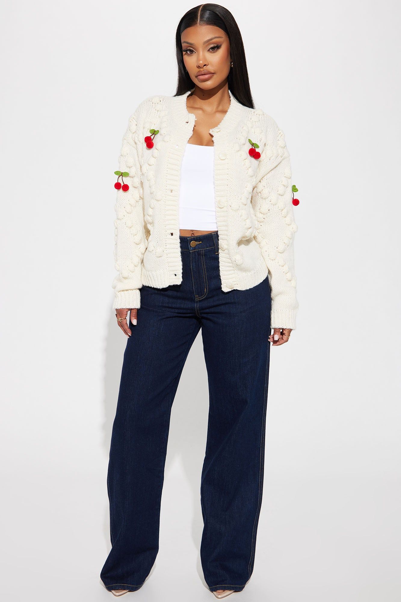 Cherry Time Cardigan - Cream sold by Fashion Nova product image thumbnail 3