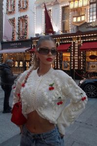 Cherry Time Cardigan - Cream sold by Fashion Nova