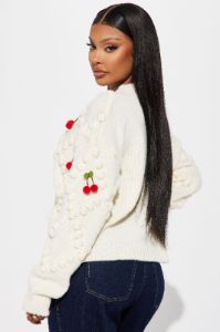 Cherry Time Cardigan - Cream sold by Fashion Nova