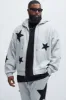 Tyson Stars Oversized Hoodie - Heather Grey sold by Fashion Nova