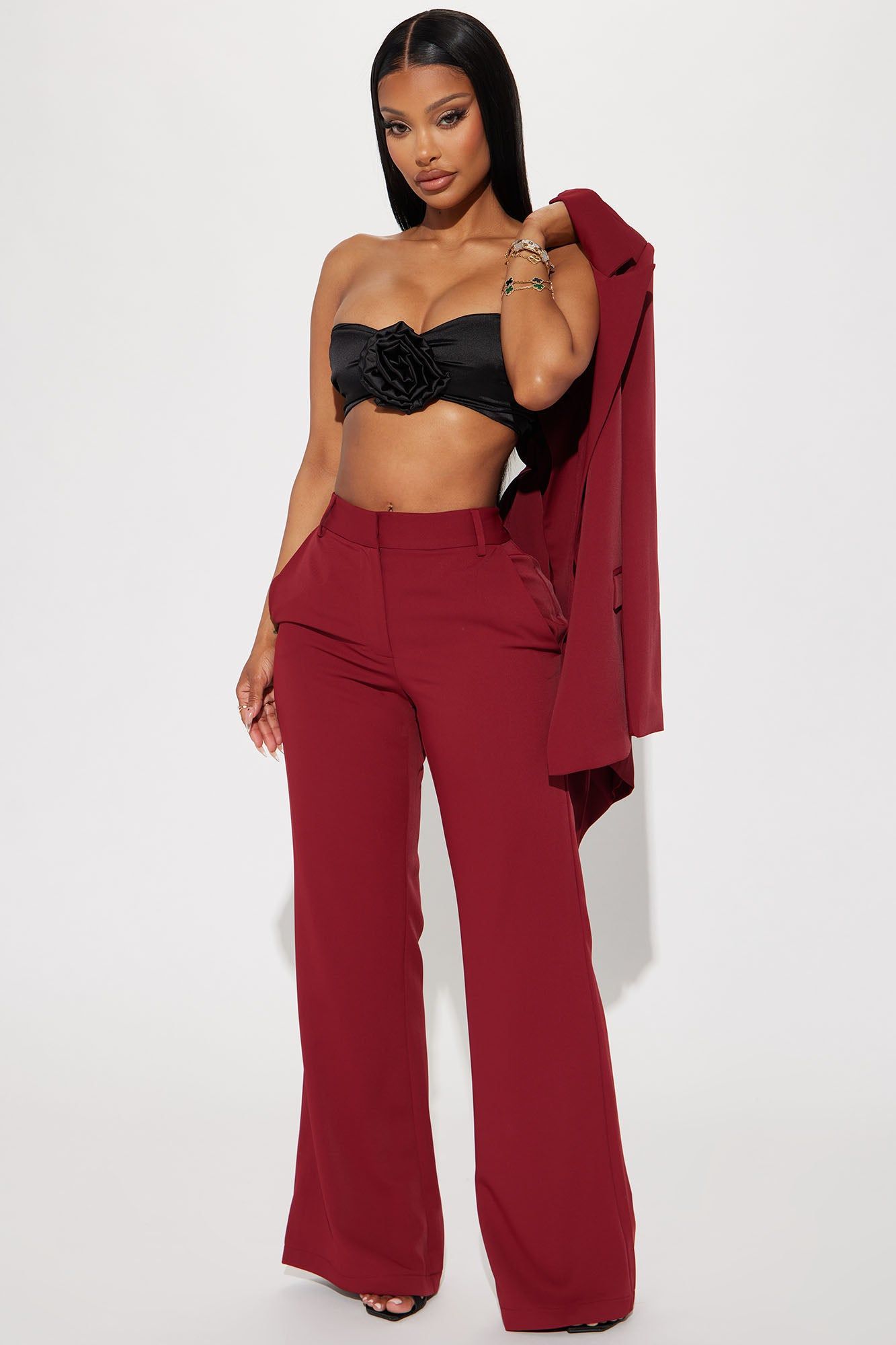 Send Me Roses Satin Top - Black sold by Fashion Nova product image thumbnail 2