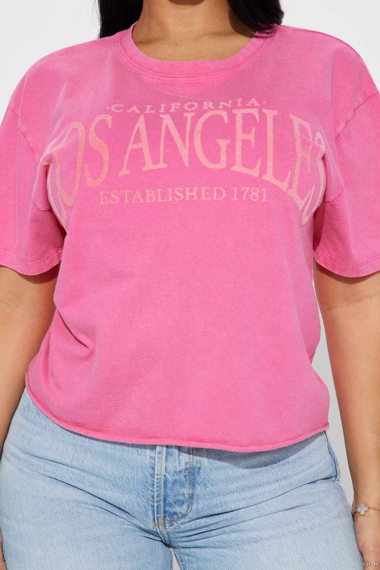 Los Angeles Washed Tshirt - Hot Pink sold by Fashion Nova product image thumbnail 3