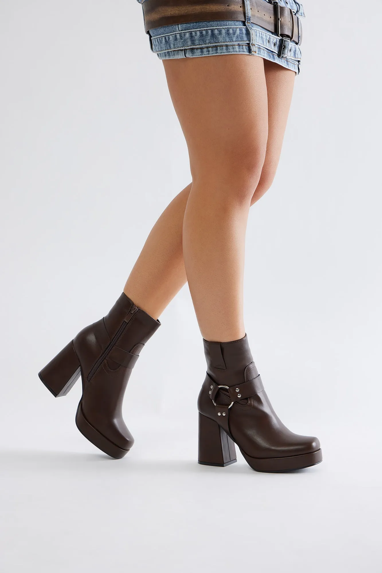 Show Me The Way Platform Booties - Brown sold by Fashion Nova product image thumbnail 2