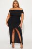 Sofia Off Shoulder Maxi Dress - Black sold by Fashion Nova