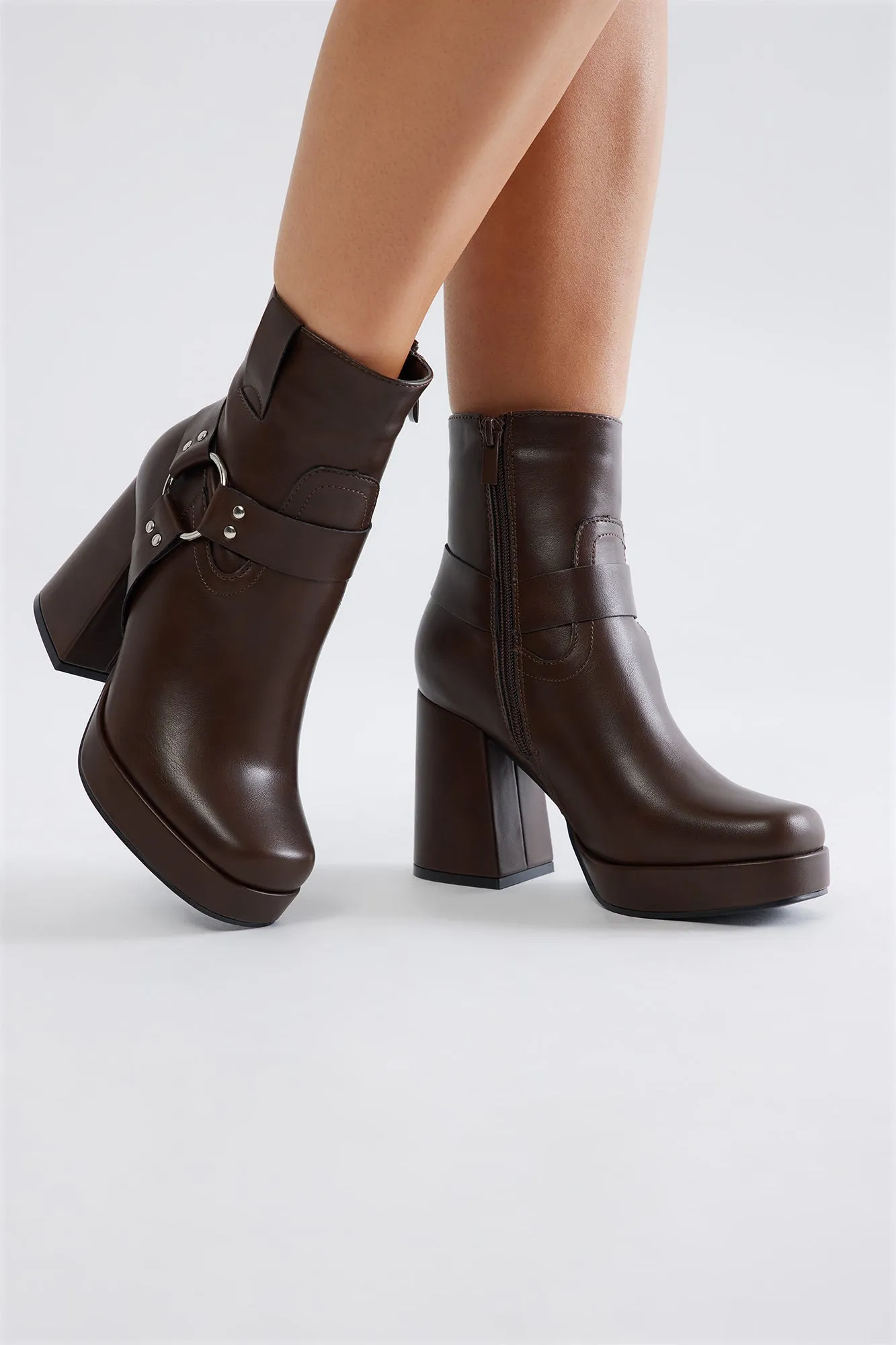 Show Me The Way Platform Booties - Brown sold by Fashion Nova product image thumbnail 4