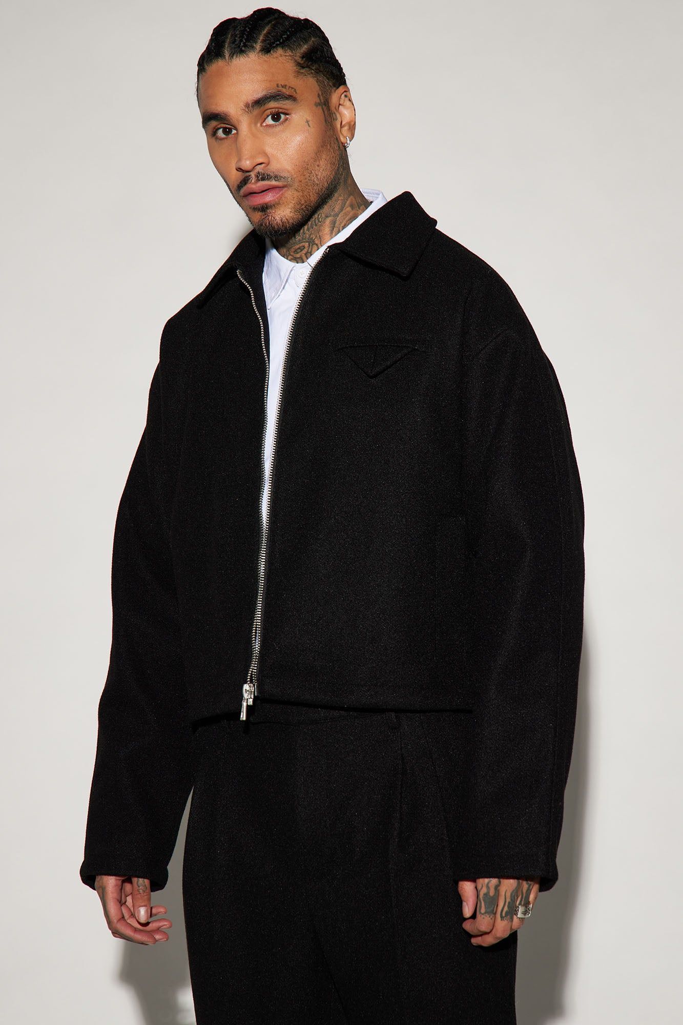 Zip It Out Crop Jacket - Black sold by Fashion Nova