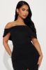 Sofia Off Shoulder Maxi Dress - Black sold by Fashion Nova