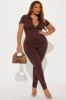 McKay Seamless Jumpsuit - Chocolate sold by Fashion Nova