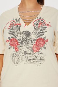 Ride Or Die Graphic Tee - Beige sold by Fashion Nova