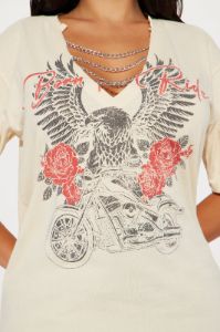 Ride Or Die Graphic Tee - Beige sold by Fashion Nova
