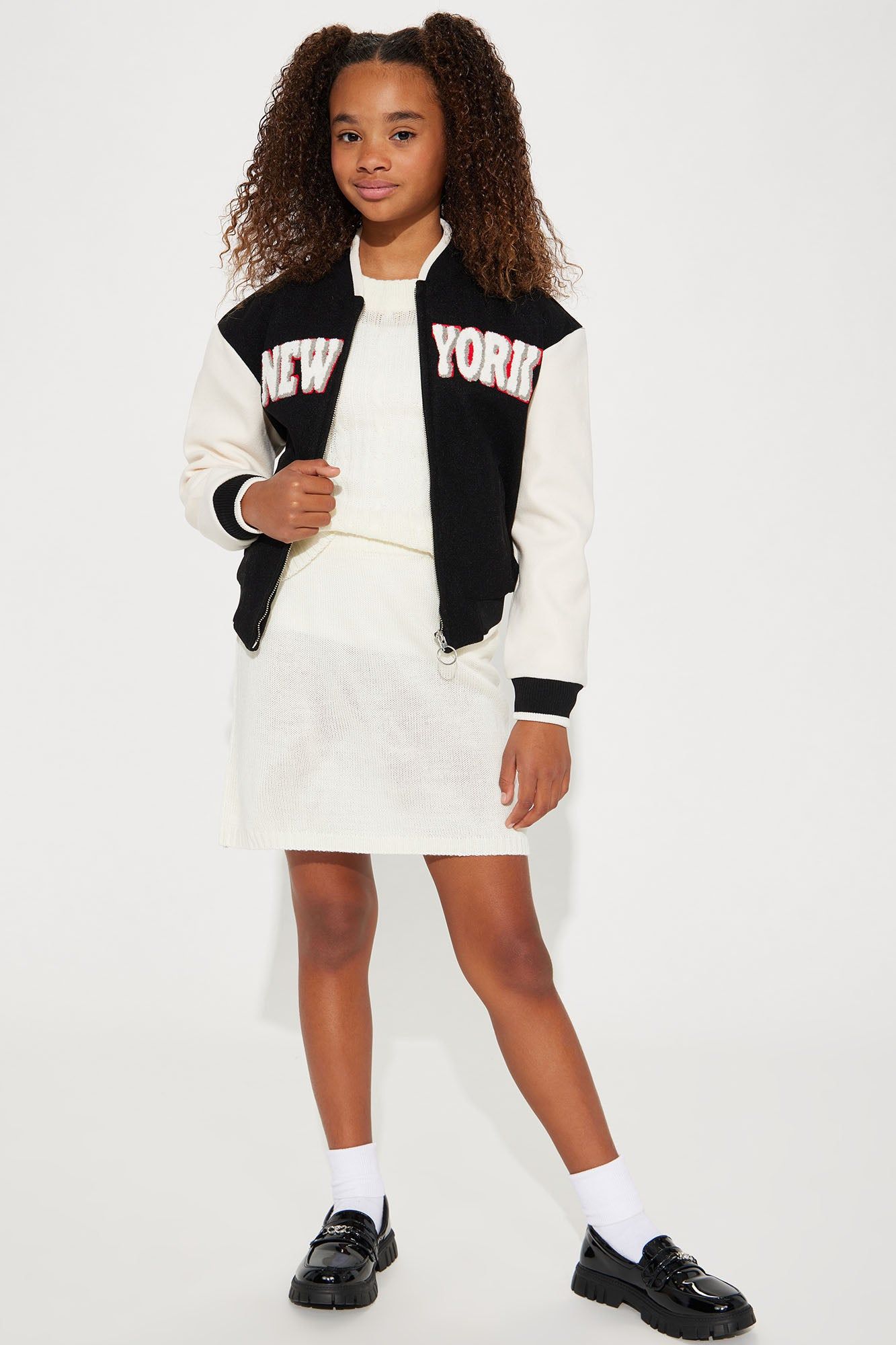 Mini New York Jock Varsity Jacket - Black/combo sold by Fashion Nova product image thumbnail 2