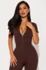 McKay Seamless Jumpsuit - Chocolate sold by Fashion Nova