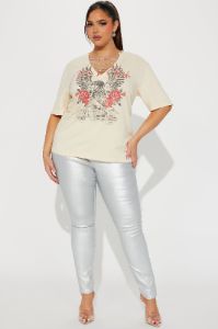 Ride Or Die Graphic Tee - Beige sold by Fashion Nova